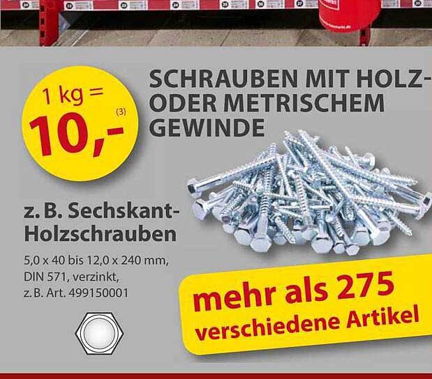 SCHRAUBEN MIT HOLZ- ODER METRISCHEN GEWINDE