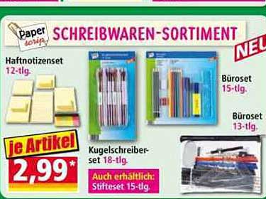 SCHREIBWAREN-SORTIMENT