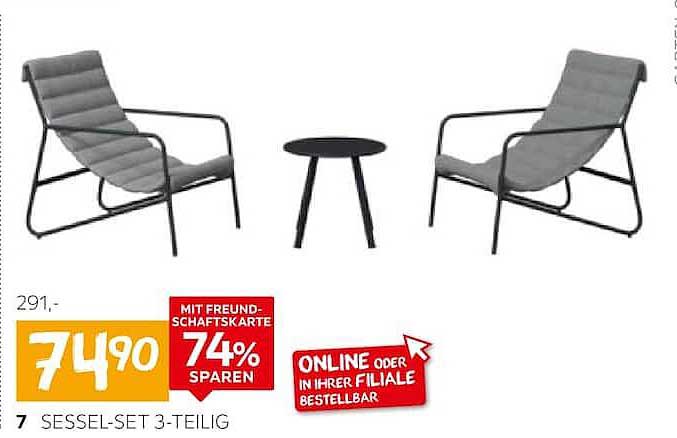 Sessel-Set 3-teilig