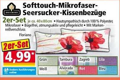 Softtouch-Mikrofaser-Seersucker-Kissenbezüge 2er-Set