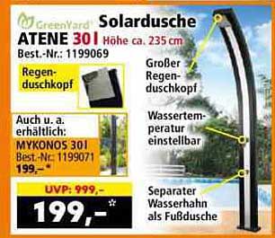 Solardusche ATENE 30 l