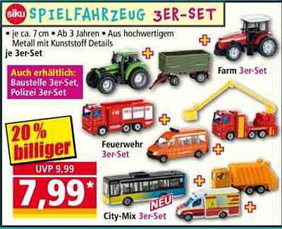 SPIELFAHRZEUG 3ER-SET
