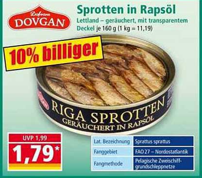 Sprotten in Rapsöl