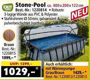 Stone-Pool ca. 400 x 200 x 122 cm