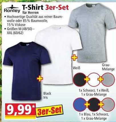 T-Shirt 3er-Set für Herren