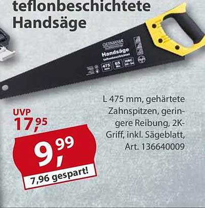 teflonbeschichtete Handsäge