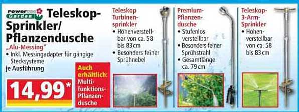 Teleskop-Sprinkler Pflanzenzudusche