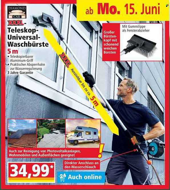 Teleskop-Universal-Waschbürste 5 m