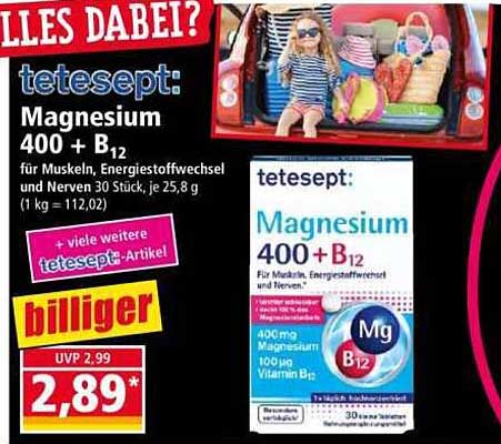 tetesept: Magnesium 400 + B12