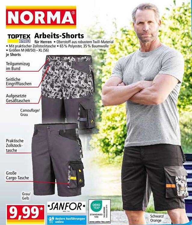 TOPTEX Arbeits-Shorts