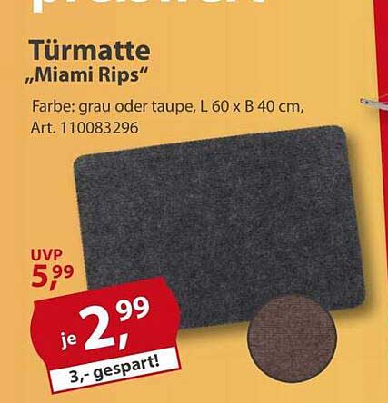 Türmatte „Miami Rips“