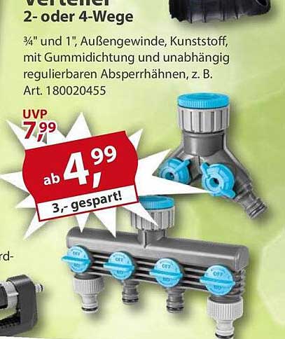 Verteiler 2- oder 4-Wege