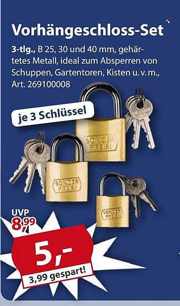Vorhängeschloss-Set