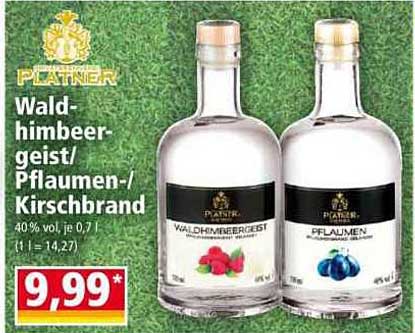 Wald-himbeer-geist/ Pflaumen-/ Kirschbrand