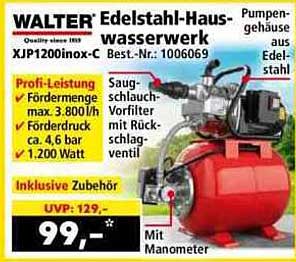 WALTER Edelstahl-Hauswasserwerk XJP1200inox-1