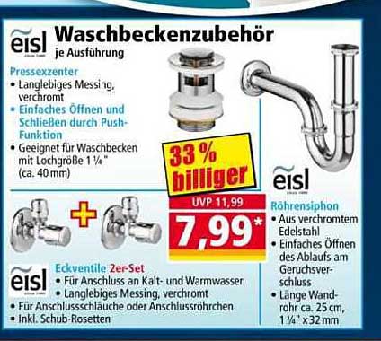Waschbeckenzubehör in Ausführung