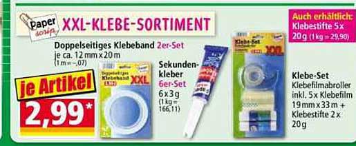 XXL-KLEBE-SORTIMENT