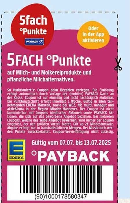 5FACH °Punkte auf Milch- und Molkereiprodukte und pflanzliche Milchalternativen