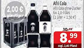 Afri Cola 6x 1,0 l Gläser - 2,00 € günstiger