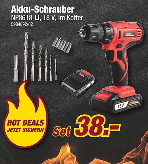 Akku-Schrauber NP8618-LI, 18 V, im Koffer