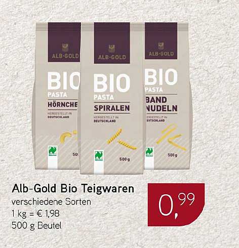 Alb-Gold Bio Teigwaren - verschiedene Sorten
