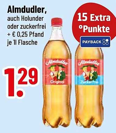 Almdudler, auch Holunder oder Zuckerfrei