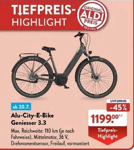 Alu-City-E-Bike Genießer 3.3