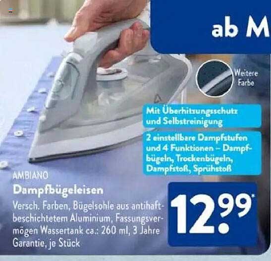 AMBIANO Dampf Bügeleisen