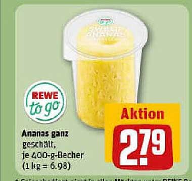 Ananas ganz geschält, je 400-g-Becher