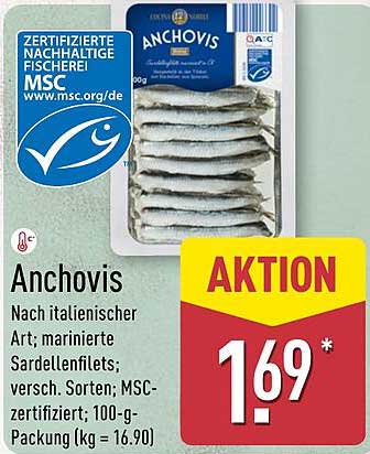Anchovis nach italienischer Art - marinierte Sardellenfilets