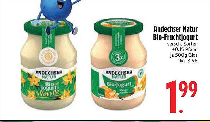 Andechser Natur Bio-Fruchtjoghurt verschiedene Sorten