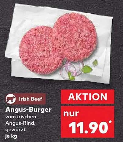Angus-Burger vom irischen Angus-Rind, gewürzt