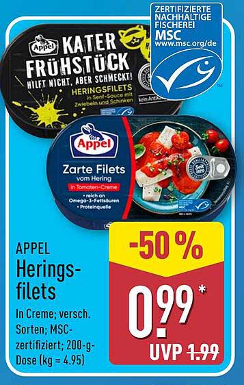 APPel Heringsfilets - 200 g Dose