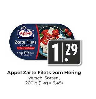 Appel Zarte Filets vom Hering, 200 g