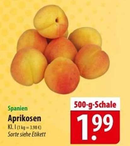 Aprikosen 500-g-Schale - frisch aus Spanien