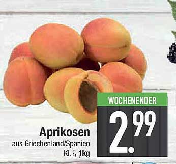 Aprikosen aus Griechenland/Spanien, Kl. 1, 1 kg
