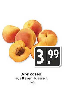 Aprikosen aus Italien, Klasse I, 1 kg