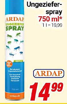 ARDAP Ungeziefer-Spray 750 ml