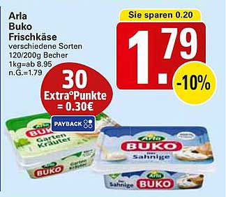 Arla Buko Frischkäse verschiedene Sorten 120/200g Becher