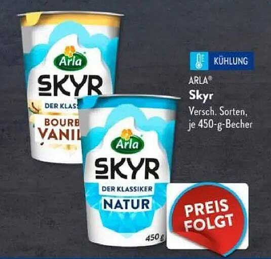 ARLA® Skyr, Versch. Sorten, je 450-g-Becher