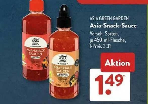 ASIA GREEN GARDEN Asia-Snack-Sauce - Verschiedene Sorten, 450 ml