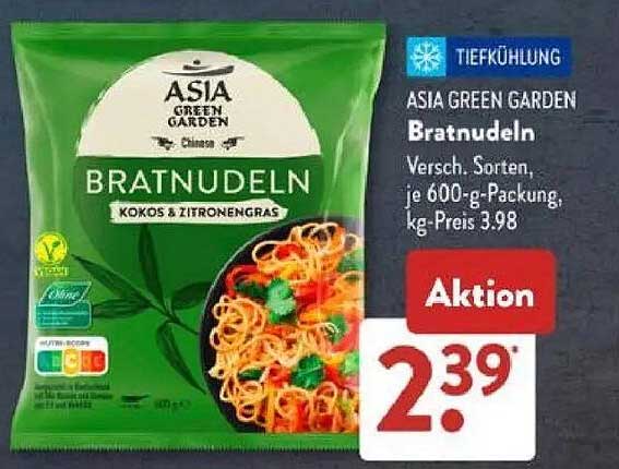 ASIA GREEN GARDEN Bratnudeln – Kokos & Zitronengras