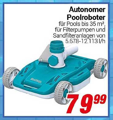Autonomer Poolroboter für Pools bis 35 m²