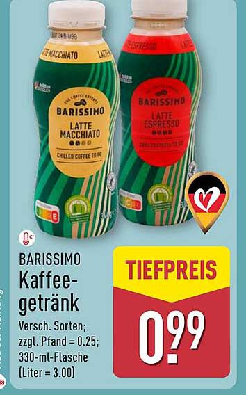 BARISSIMO Kaffeegetränk - Latte Macchiato & Latte Espresso