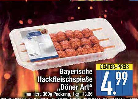 Bayerische Hackfleischspieße „Döner Art“