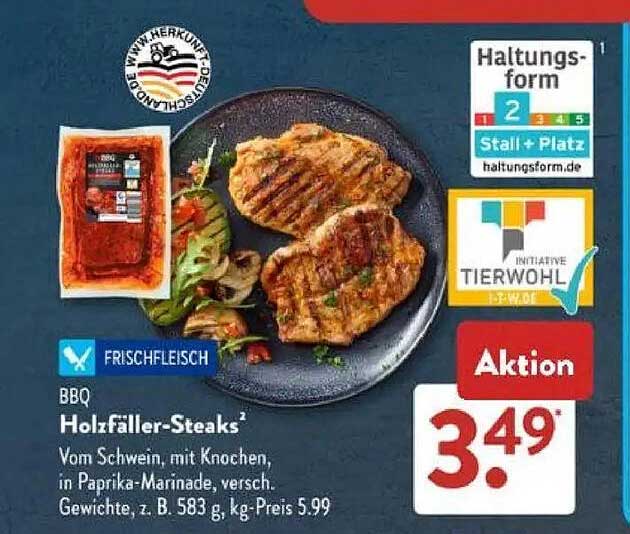 BBQ Holzfäller-Steaks