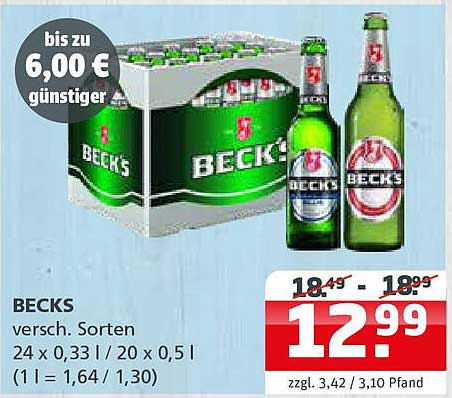 BECKS Bier - Verschiedene Sorten im Angebot