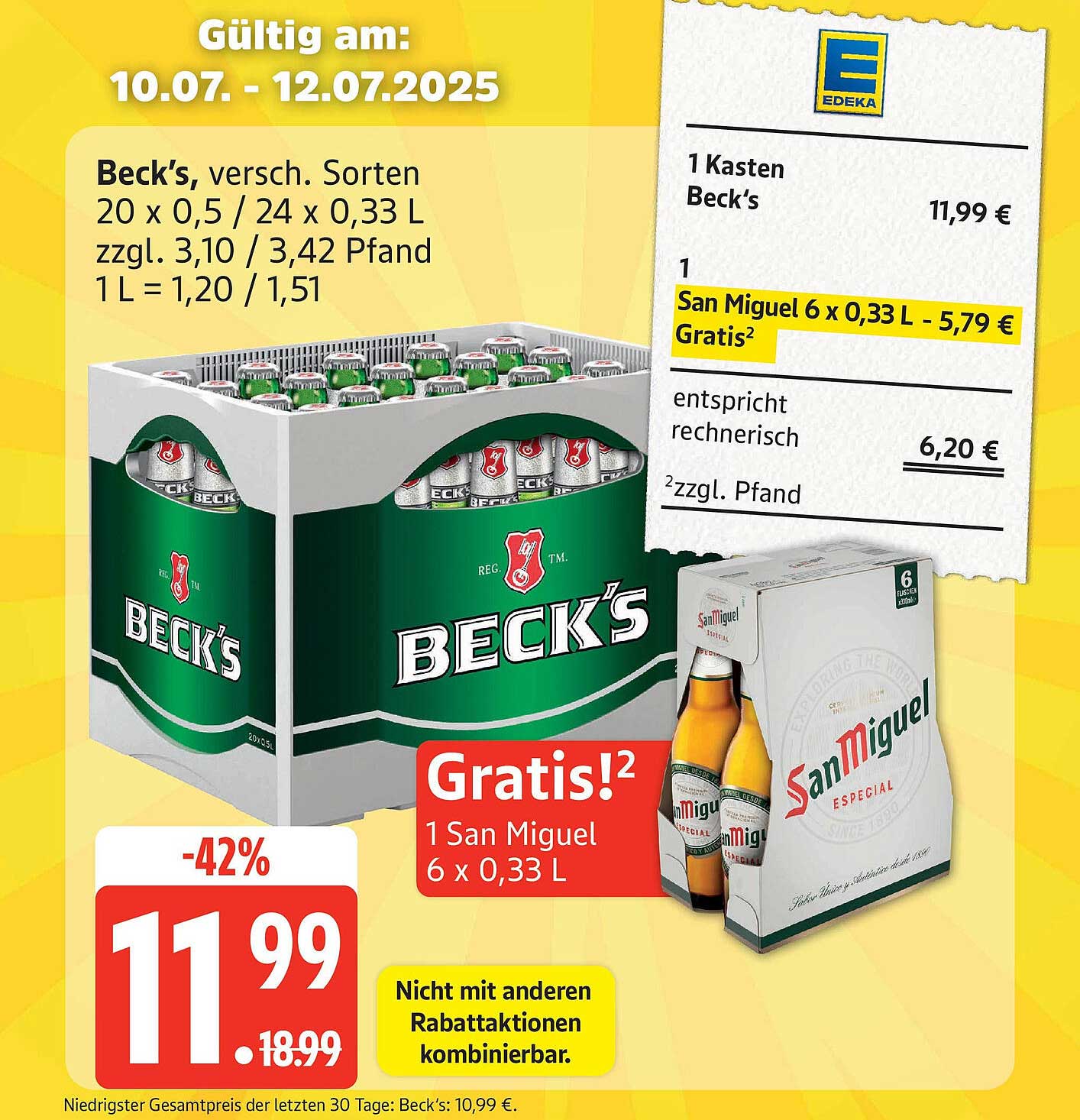 Beck's, verschiedene Sorten 20 x 0,5 L / 24 x 0,33 L