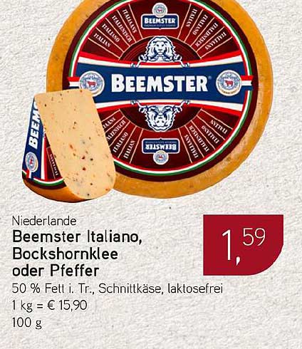 Beemster Italiano, Bockshornkleeschnittkäse - Laktosefrei