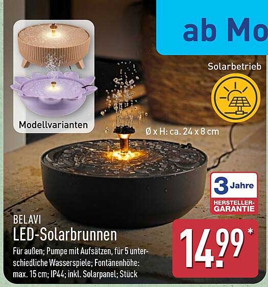 BELAVI LED-Solarbrunnen